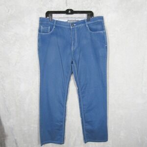 Enzo Straight Leg Jeans Size 38 Denim Surfer-7 Mens Blue Contrast Stitch